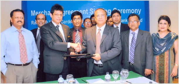 Prime Bank Limited signed a Merchant Agreement with Radisson Water Garden Hotel Dhaka on Tuesday 29th March, 2011 at the office of the Hotel