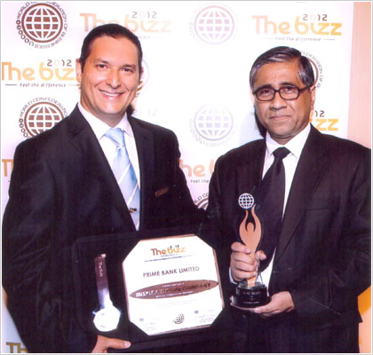 Prime Bank received "Bizz 2012-Inspirational Company Award"