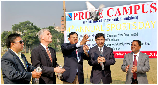 Chairman of Prime Bank Limited Md. Shirajul Islam Mollah inaugurated the annual sports competition